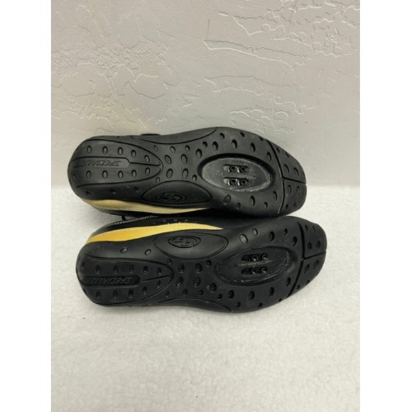 Specialized Women Cycling Shoes Black Gold Hook Loop Cleat Compatible Size 37 - Picture 2 of 5